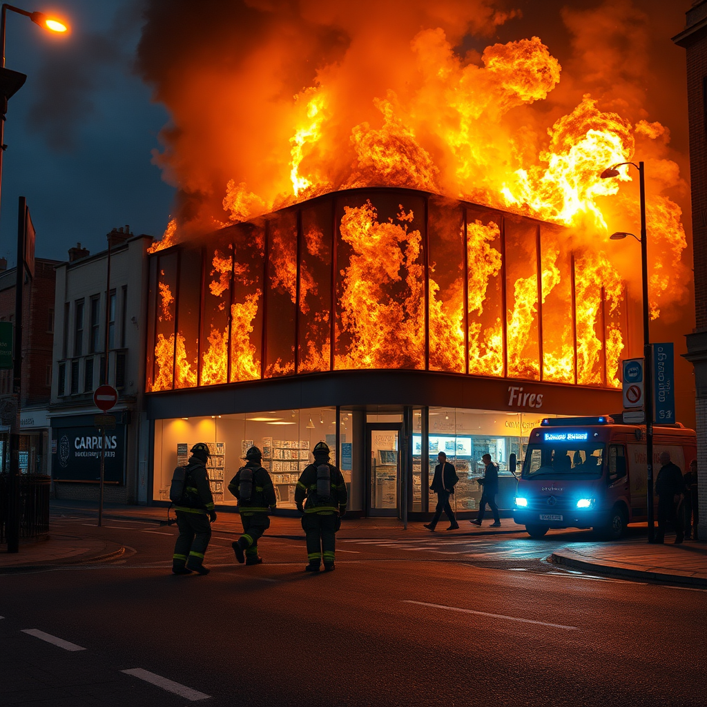 Update released after fire destroys Nottinghamshire carpet shop